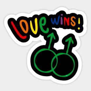 Love wins! Men t-shirt Gay Pride Month Shirt Tee Gift Sticker